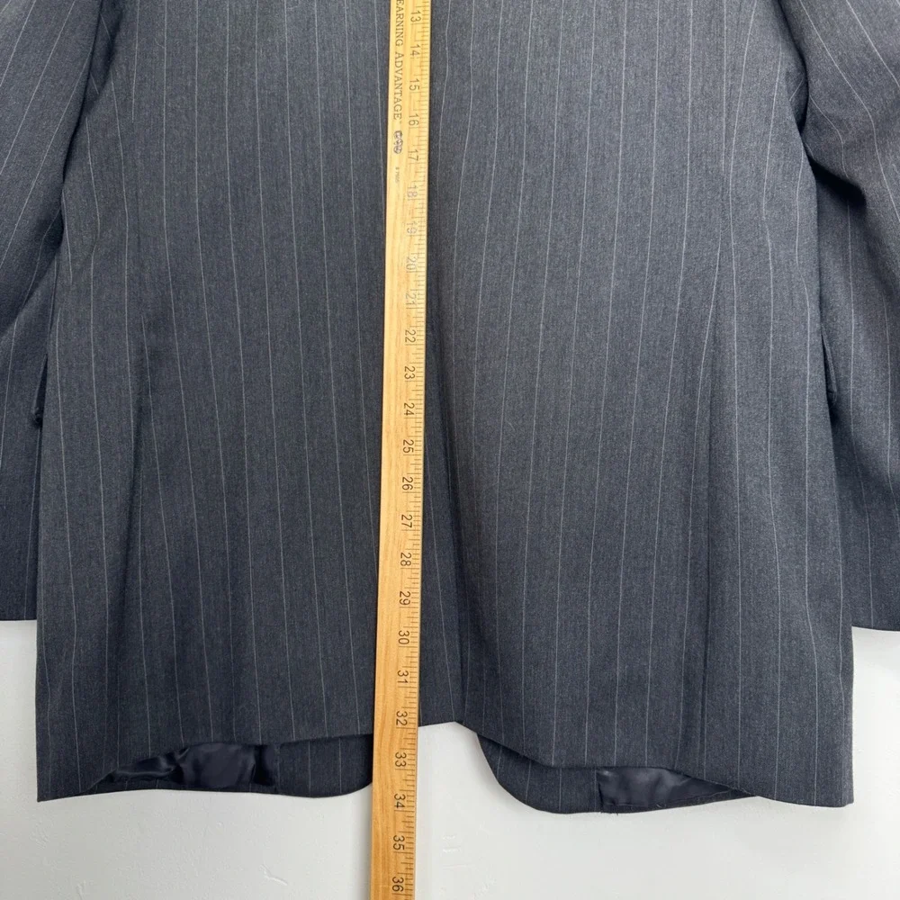 Jos A Bank Signature Collection 42L Wool Pinstripe Blazer Charcoal Grey Gordon‎